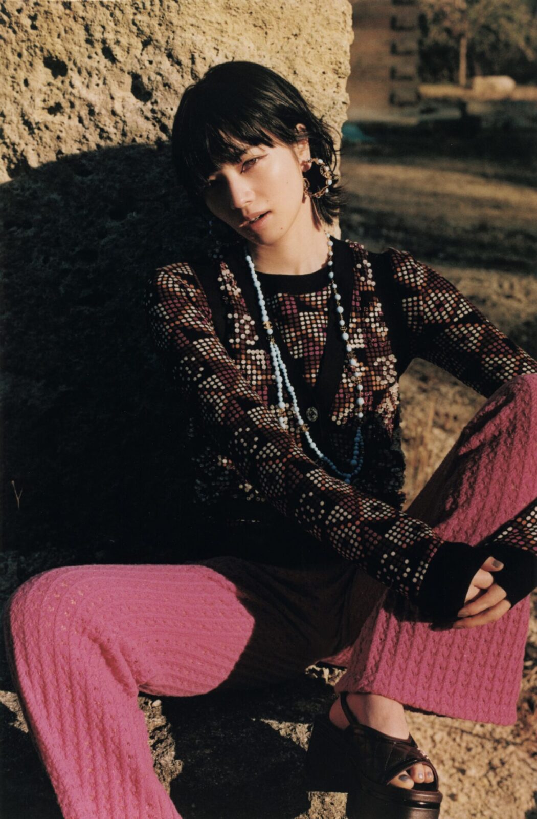 Japanese Mullet Hairstyle in Harajuku w/ Ralph Lauren Shirt